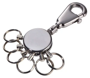 Schlüsselanhänger mit Karabinerhaken 6 auswechselbare Ringe, Metall von TROIKA - Bild 1 von 6