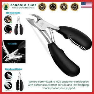 Toe Nail Clippers Podiatrist Toenail Clippers for Thick Nails Seniors Men - Picture 1 of 8