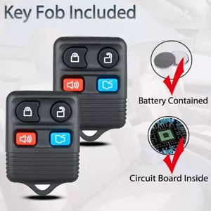 2X Replacement Keyless Entry Remote Control Key Fob Transmitter Clicker For Ford - Picture 1 of 13