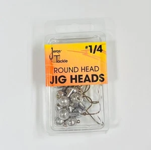Jeros Tackle #1/4 Round Head JIG HEADS Unpainted 6 PACKS - Picture 1 of 4