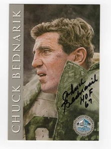 Chuck Bednarik 1998 Football Hall Of Fame Signature Autograph Post Card /2500 - Bild 1 von 2