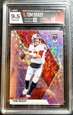 2020 Mosaic #135 TOM BRADY #/20 SSP Pink Holo Prizm Disco No Huddle HGA 9.5 GEM 