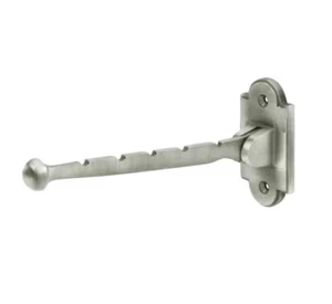 Solid Brass 7" Valet Hook, Holds 5 Hangers, Retractable, Antique Pewter/Nickel - Picture 1 of 1