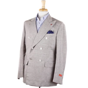 NWT $2995 ISAIA Dove Beige Cotton and Linen Summer Sport Coat 40 R (Eu 50) - Picture 1 of 10