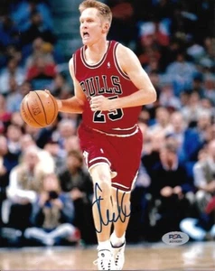 Foto firmada por Steve Kerr de los Chicago Bulls 8x10 Golden State Warriors certificado de autenticidad PSA AO10201 - Imagen 1 de 1