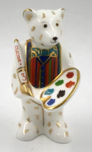 SÜSSE ROYAL CROWN DERBY MINIATUR TEDDYBÄR KÜNSTLER FIGUR 1. QUALITÄT 9,5 cm - Bild 1 von 4