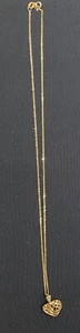 14 KARAT YELLOW GOLD CHAIN WITH HEART PENDANT - Picture 1 of 5
