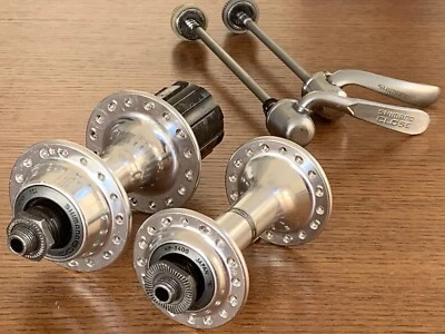 复古 Shimano Ultegra 6400 轮毂套件,前后 32 小时带斜杠 — 第 1/4 张图片