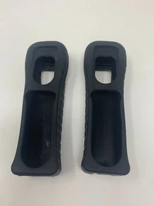 2PCs Original Nintendo Wii & WiiU Nunchuck Silicone Cover - Black - Picture 1 of 1