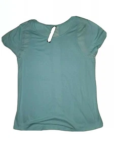 Para mujer Reebok Azul Azul Ropa Activa Rendimiento Semitransparente Mangas Cortas Camisa Pequeña - Imagen 1 de 5