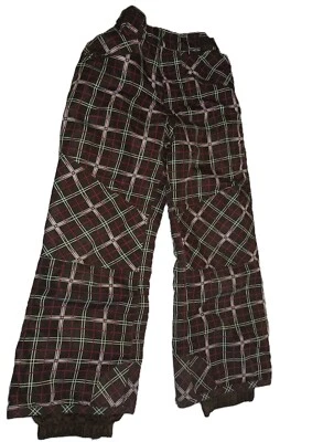 Cherokee Niña Esquí Nieve Pantalones Marrón Cuadros Invierno Exterior Poliéster Talla 6/6X G002 Foto 1 de 3