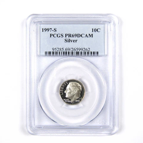 1997 S Roosevelt Dime PF 69 DCAM PCGS 90% Silver 10c Proof SKU:CPC3113 Cover