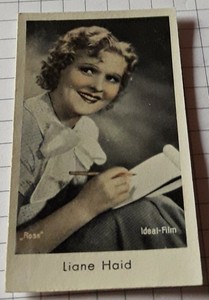 Movie Star LIANE HAID | Portrait Photo - Trading Card #3232