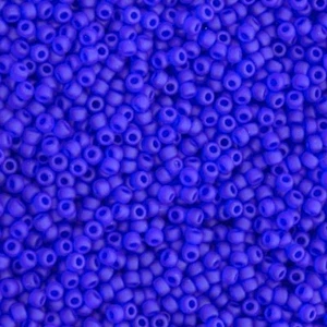 Miyuki Round Rocaille Seed Beads Size 8/0 Matte Tr Cobalt Blue 22 Grams (8-151F) - Picture 1 of 1