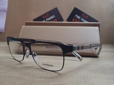Burberry B 1289 1007 Black Eyeglasses Frames 55-16-140 - Image 1 of 4