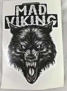 NEU Ingen Doft Verrückter Wikinger Bart Wolf Logo Aufkleber Sticker 5-1/2" x 4" - Bild 1 von 1