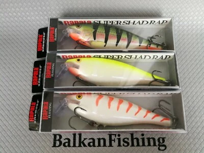 Rapala Super Shad Rap SSR-14 lote de 3 ESPECIALES NP+CG+SFC, colores EXTREMADAMENTE RAROS  Foto 1 de 4