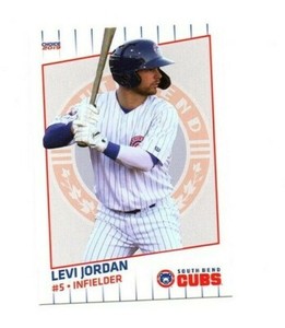 Levi Jordan 2019 South Bend Cubs team set card Puyallup WA Chicago Cubs