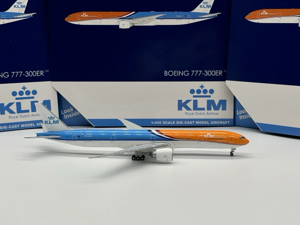 KLM Boeing 777-300ER PH-BVA Orange Pride GeminiJets GJKLM2268 Scale 1 400 RARE