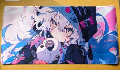 XL Gaming Mouse Pad Desk Mat 60x30cm – Kawaii Anime Girl With Panda – New UK D7 - Image 1 of 4
