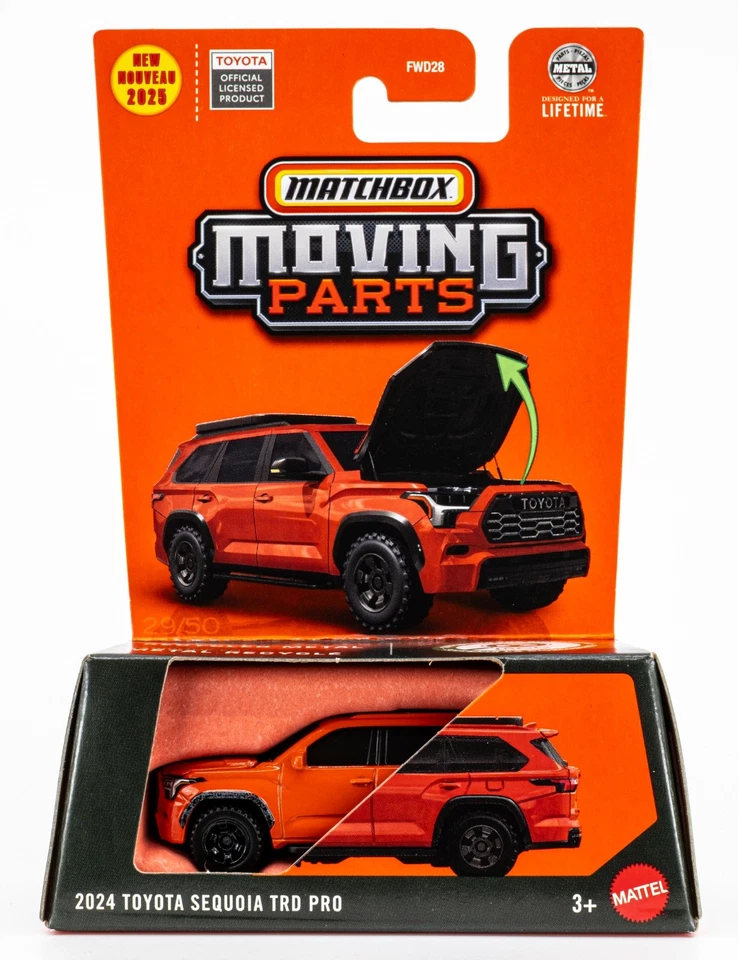 2025 Matchbox Moving Parts #29 2024 Toyota Sequoia TRD PRO SOLAR OCTANE | FSC - Image 1 of 1