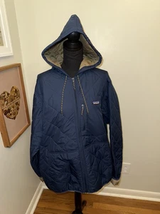 Patagonia Hombres Diamante Acolchado Bomber Sudadera con Capucha Azul Talla XL Gorpcore Exterior - Imagen 1 de 5
