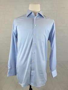 Eton of Sweden Men's Light Blue 100% Cotton Button Dress Shirt 17 34/35 46 $498 - Picture 1 of 12