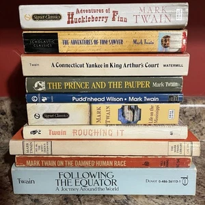 Mark Twain 10 Book Lot Tom Sawyer Mysterious Huck Finn Journey Wilson Classics - Picture 1 of 11