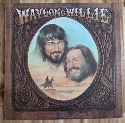 Waylon Jennings Willie Nelson 🥇 Waylon & WIllie 1978 1st Press Embossed Cover - Image 1 of 4