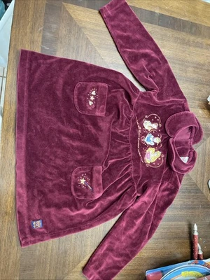 The Disney Store Girls Size 4T Velvet Red Dress Embroidered Princesses Vintage - Image 1 of 4