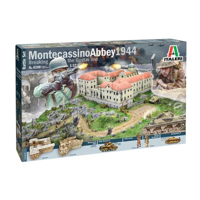 MONTECASSINO 1944 GUSTAV LINE BATTLE KIT 1:72 Italeri Kit Diorami Modellino Nuov - Immagine 1 di 3