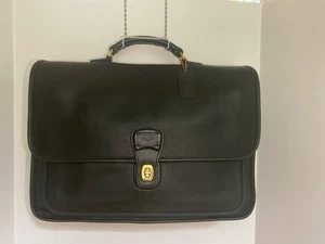 Coach Metropolitan Briefcase 5180 - Never Used Vintage - Black Leather/Brass - Picture 1 of 17