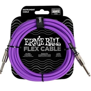6415 Ernie Ball FLEX gerade/gerade Gitarreninstrumentenkabel 10 Fuß lila - Bild 1 von 10
