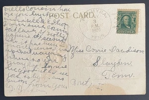 Palmyra, Tennessee Post Card, mailed May 3, 1909, addressed to Slayden, TN - Picture 1 of 2