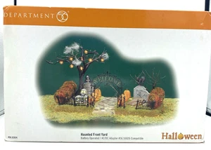 RETIRED 2001 Department Dept 56 Halloween Haunted Front Yard #52924 Lighted - Picture 1 of 5