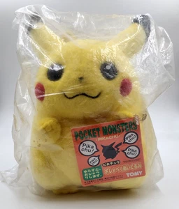 1998 de colección Juguete de peluche TOMY Pokemon Talking PIKACHU 9" monstruos de bolsillo nuevo con etiquetas - Imagen 1 de 2