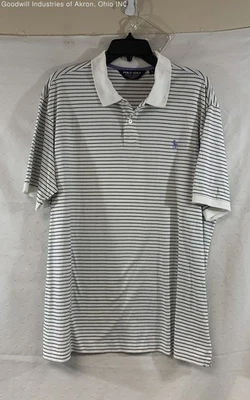 Camisa polo golfe Ralph Lauren ajuste profissional listra de giz algodão pima tamanho XL - Imagem 1 de 3
