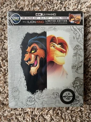 LION KING (1994) Best Buy (2018) 4K Ultra HD + Blu-ray +Digital STEELBOOK SEALED - Image 1 of 2