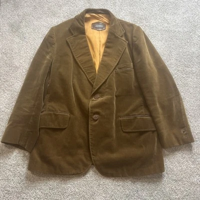 Cortefiel Men's Single Breasted Corduroy Blazer Jacket Brown Vintage - Image 1 of 4