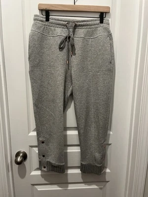 Pantalones de chándal Anthropologie Saturday Sunday Dylan talla XS gris claro bolsillo a presión en el tobillo Foto 1 de 4