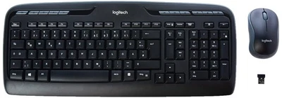 Logitech MK330 Wireless Keyboard and Mouse Combo, QWERTZ German Layout - Black B - Image 1 of 4