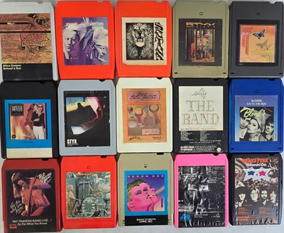 Lot of 15 Classic Rock 8-Track Styx Heart Lipps Inc. The Band 8 Track Tape #312 - Image 1 of 4