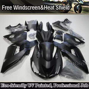 Matte Black Fairing Kit for Kawasaki Ninja ZX14 2006-2011 ZX1400 ZX14R Bodywork - Picture 1 of 9