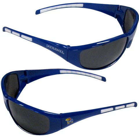 Kansas Jayhawks Wrap Sunglasses Sports NCAA UV Shades College Glasses Fan Team Cover
