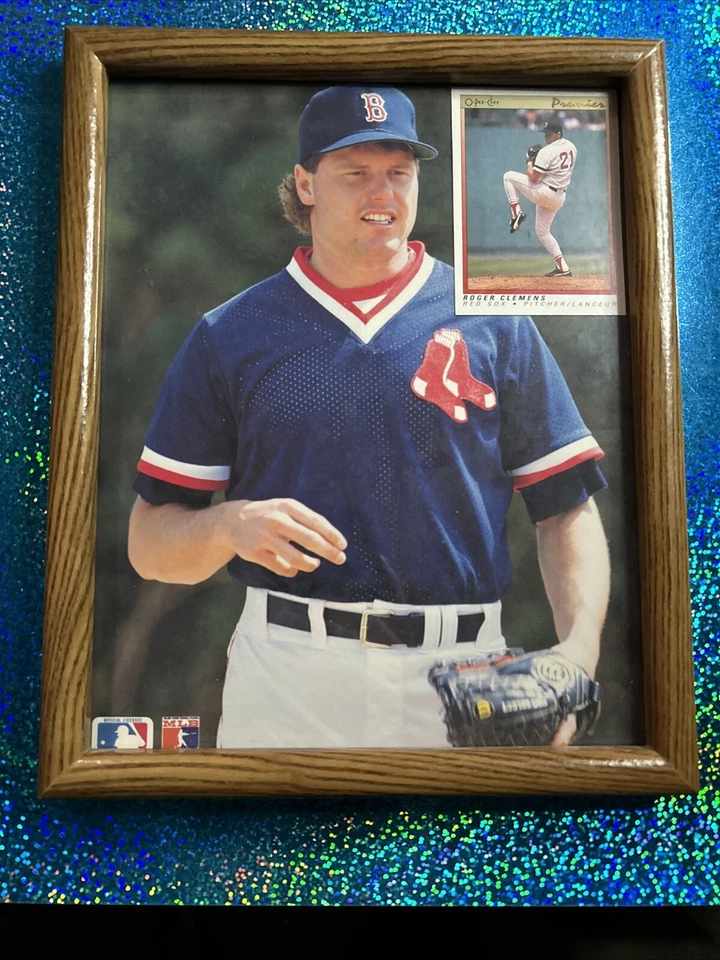 Original 1989 ROGER CLEMENS MLB Framed Photo - Barry Colla W/ Card - Image 1 of 4