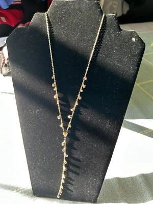 Collar Michael Kors DOS TONOS A MEDIDA Pepita Cuentas Y Lariat D1 $145 Foto 1 de 4