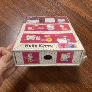 Juego de cartas de Hello Kitty SANRIO sin usar en estuche de cajón de papel vintage Kawai Japón - Imagen 1 de 4