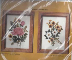 Schönes Crewel Set Rosen und Gänseblümchen - Bild 1 von 1