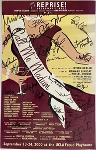 Broadway Window Card Poster - Call Me Madam - Signed S.J. Block Lindsay Mendez - Picture 1 of 1