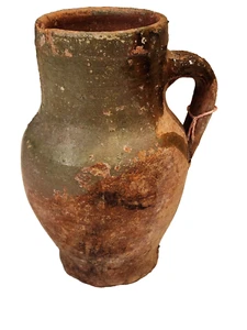 Antico vaso turco in terracotta per olive - vaso vintage in argilla ceramica - Foto 1 di 6